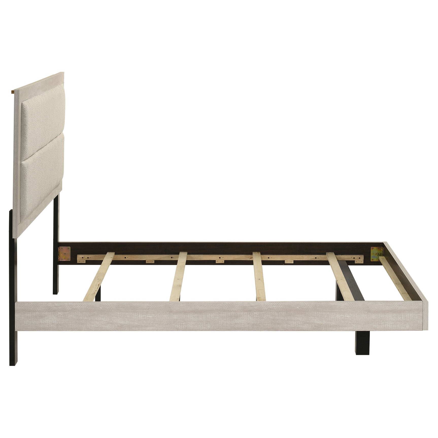 Trenton 54-inch Wood Full Panel Bed Rustic Cream - Tampa Furniture Outlet