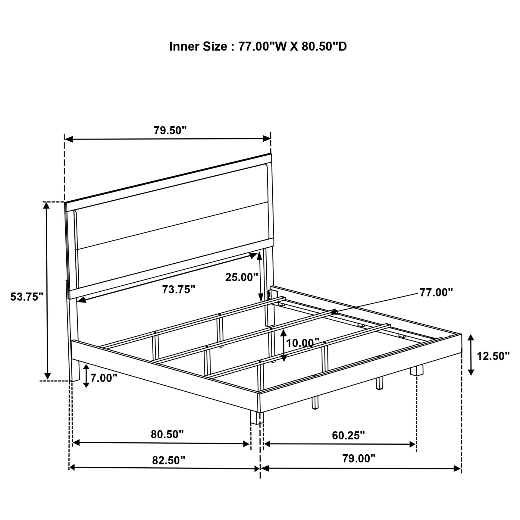 Trenton 54-inch Wood Eastern King Panel Bed Rustic Cream - Tampa Furniture Outlet