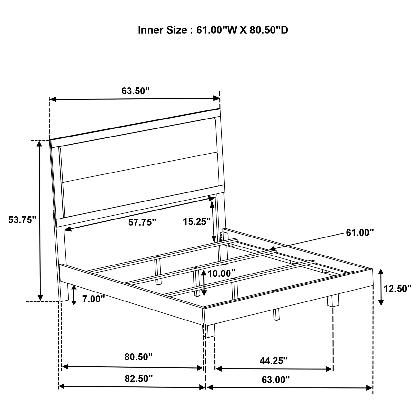Trenton 54-inch Wood Queen Panel Bed Rustic Cream - Tampa Furniture Outlet