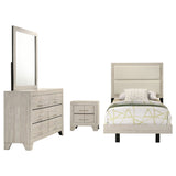 Trenton 4-piece Twin Bedroom Set Rustic Cream - Tampa Furniture Outlet