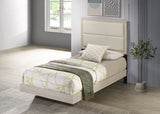 Trenton 54-inch Wood Twin Panel Bed Rustic Cream - Tampa Furniture Outlet
