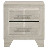 Trenton 2-drawer Nightstand Bedside Table Rustic Cream - Tampa Furniture Outlet