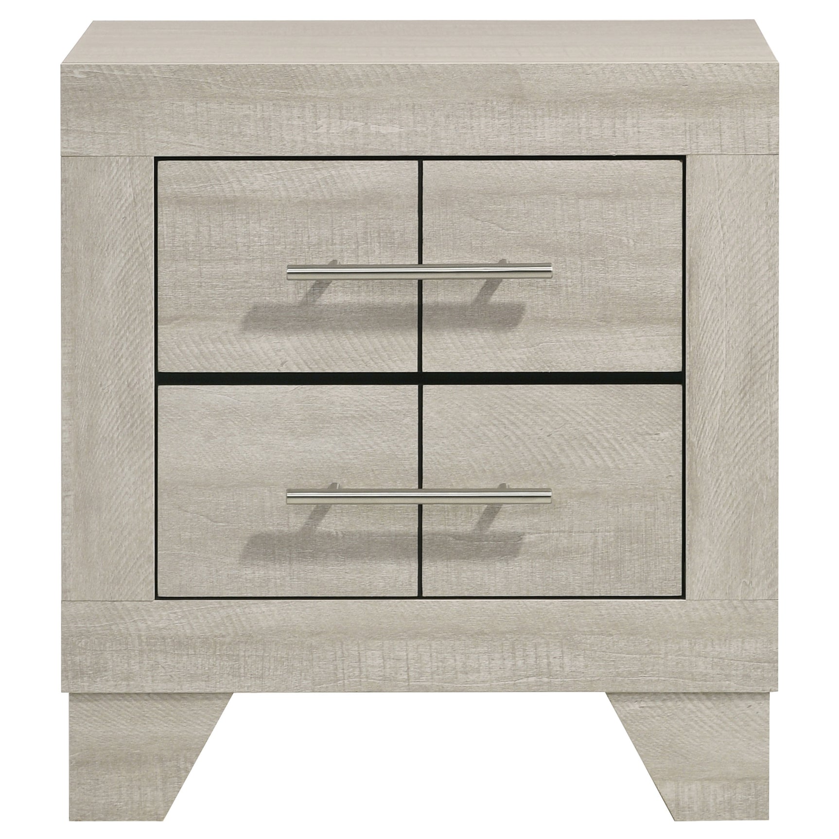 Trenton 2-drawer Nightstand Bedside Table Rustic Cream - Tampa Furniture Outlet