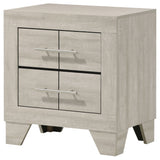Trenton 2-drawer Nightstand Bedside Table Rustic Cream - Tampa Furniture Outlet
