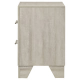 Trenton 2-drawer Nightstand Bedside Table Rustic Cream - Tampa Furniture Outlet