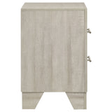 Trenton 2-drawer Nightstand Bedside Table Rustic Cream - Tampa Furniture Outlet