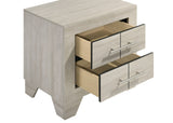 Trenton 2-drawer Nightstand Bedside Table Rustic Cream - Tampa Furniture Outlet