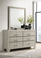 Trenton 6-drawer Bedroom Dresser With Mirror Rustic Cream - Tampa Furniture Outlet