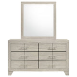 Trenton 6-drawer Bedroom Dresser With Mirror Rustic Cream - Tampa Furniture Outlet