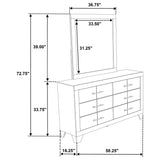 Trenton 6-drawer Bedroom Dresser With Mirror Rustic Cream - Tampa Furniture Outlet