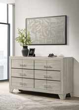 Trenton 6-drawer Bedroom Dresser Rustic Cream - Tampa Furniture Outlet