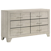 Tampa Furniture Outlet - Coaster - Trenton 6-drawer Bedroom Dresser Rustic Cream - 225063