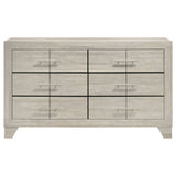 Trenton 6-drawer Bedroom Dresser Rustic Cream - Tampa Furniture Outlet