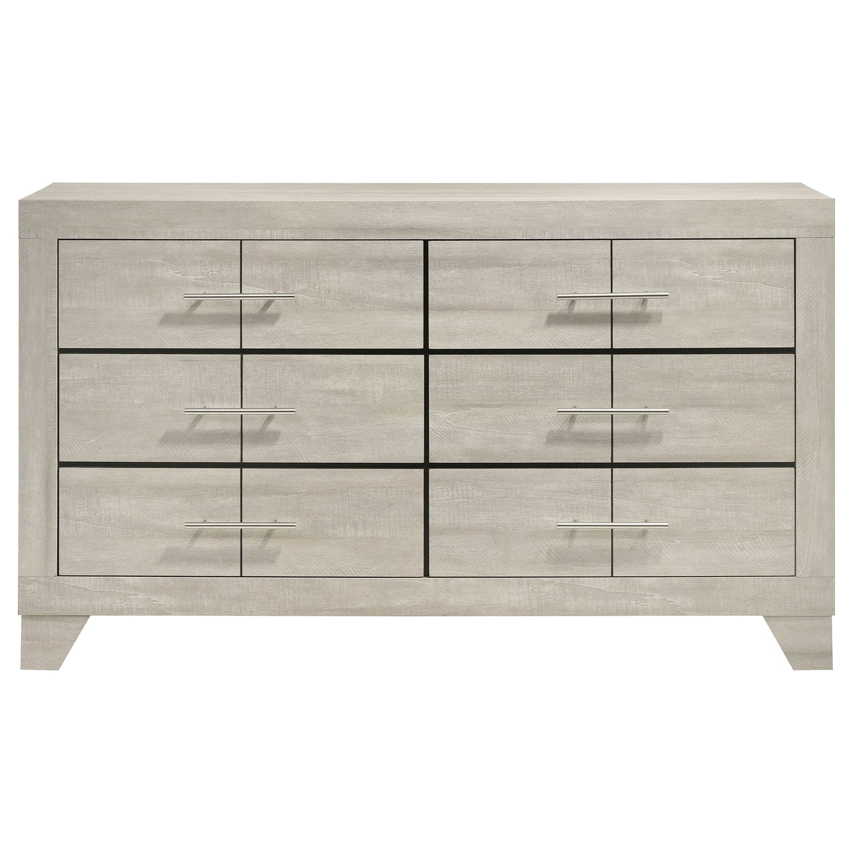 Trenton 6-drawer Bedroom Dresser Rustic Cream - Tampa Furniture Outlet