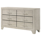 Trenton 6-drawer Bedroom Dresser Rustic Cream - Tampa Furniture Outlet