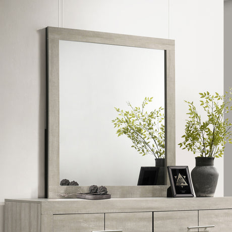 Trenton Dresser Mirror Rustic Cream - Tampa Furniture Outlet