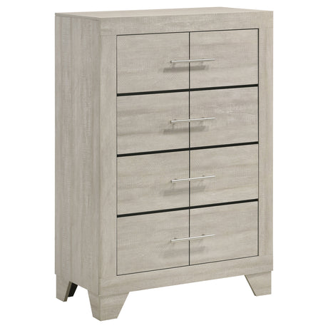 Tampa Furniture Outlet - Coaster - Trenton 4-drawer Bedroom Chest of Drawers Rustic Cream - 225065