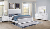 Tampa Furniture Outlet - Coaster - Gracemont 4-piece Eastern King Bedroom Set White - 225071KE-S4