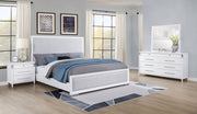 Tampa Furniture Outlet - Coaster - Gracemont 4-piece Eastern King Bedroom Set White - 225071KE-S4