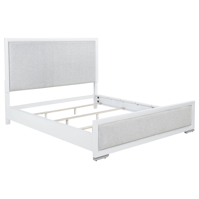 Tampa Furniture Outlet - Coaster - Gracemont 57-inch California King Panel Bed Grey and White - 225071KW