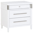 Tampa Furniture Outlet - Coaster - Gracemont 3-drawer Bedroom Nightstand Bedside Table White - 225072