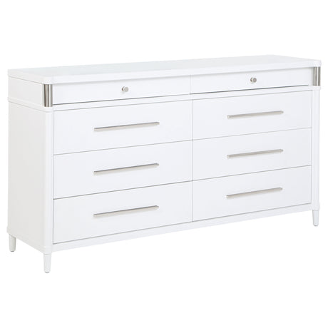 Tampa Furniture Outlet - Coaster - Gracemont 8-drawer Bedroom Dresser Cabinet White - 225073