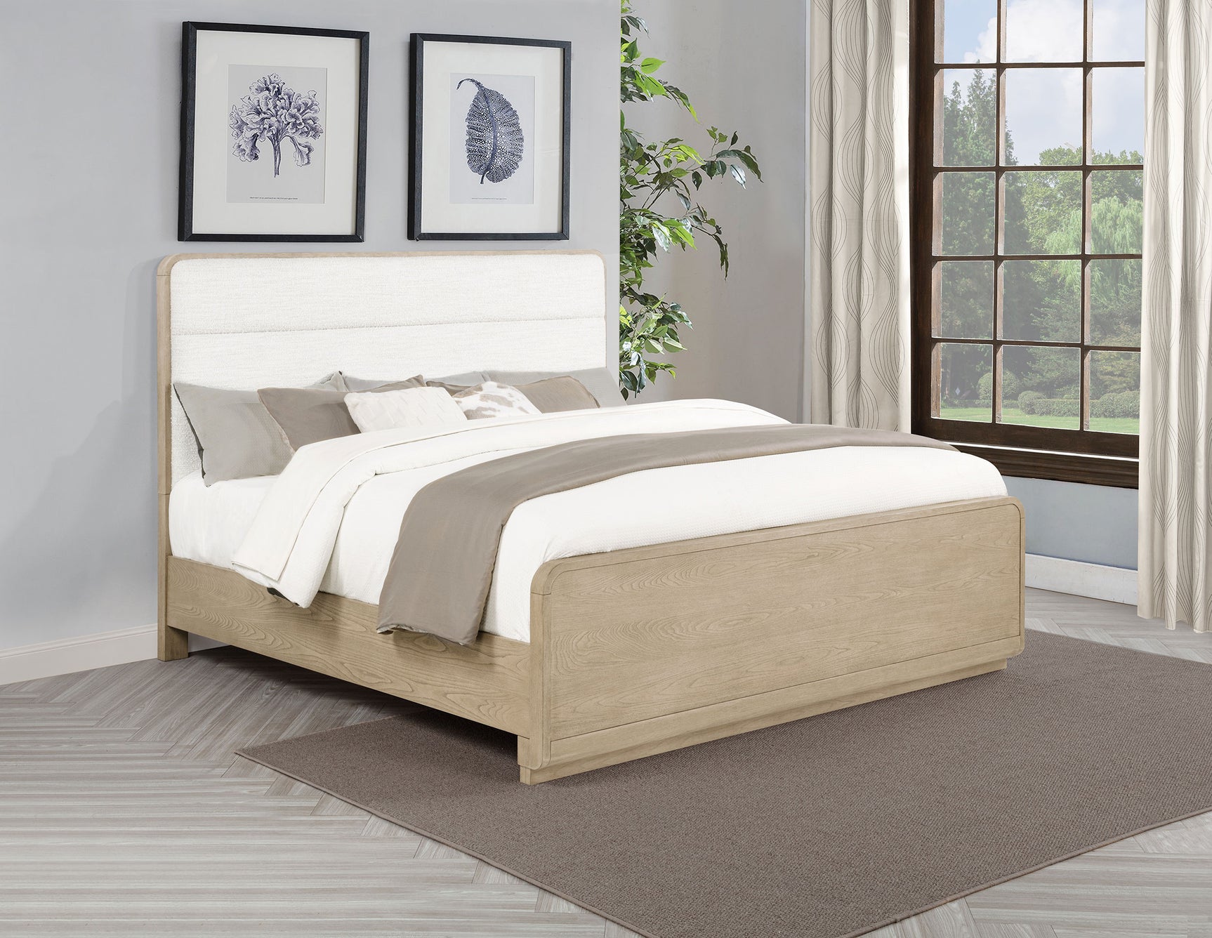 Ladera 56-inch Eastern King Panel Bed Light Elm - Tampa Furniture Outlet
