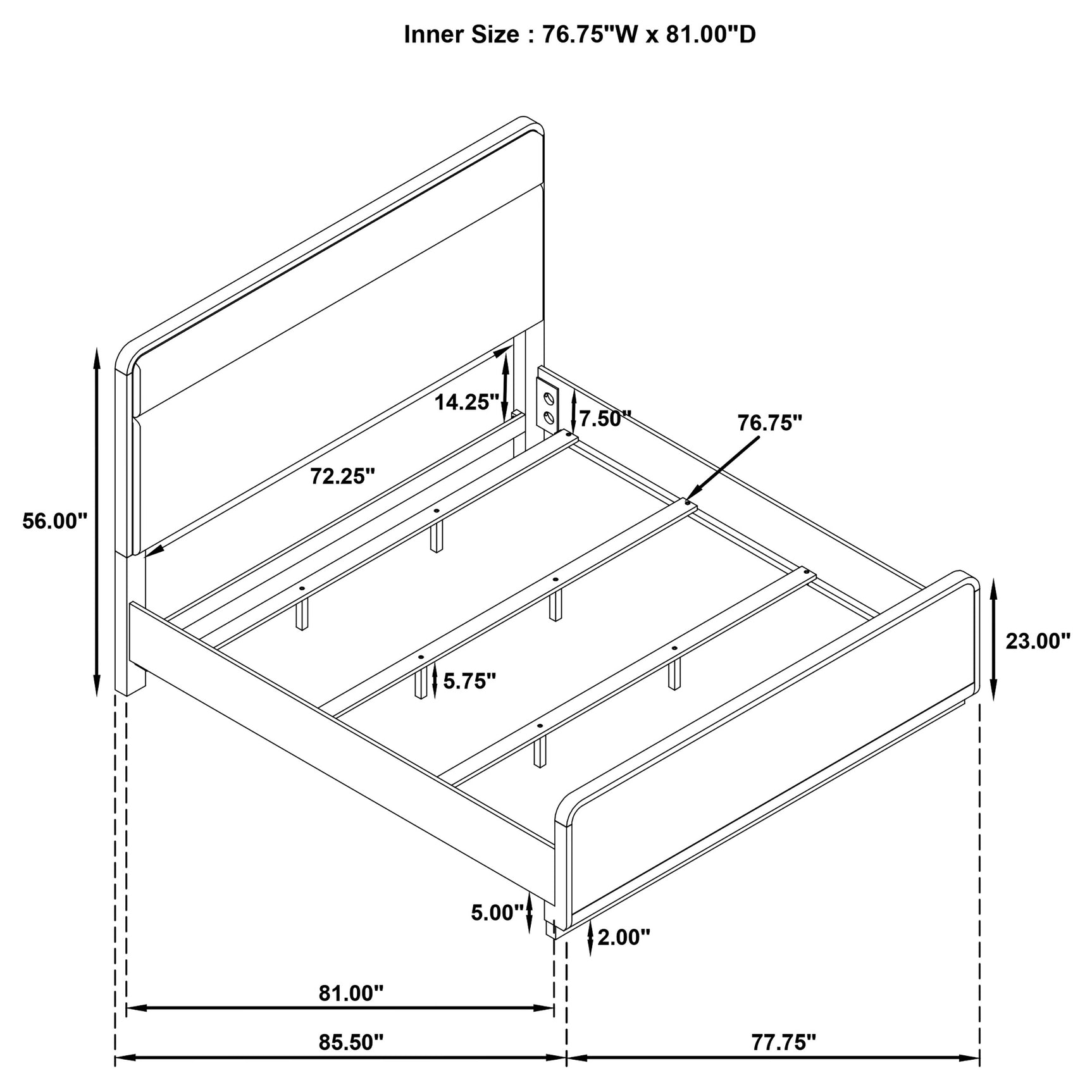 Ladera 56-inch Eastern King Panel Bed Light Elm - Tampa Furniture Outlet