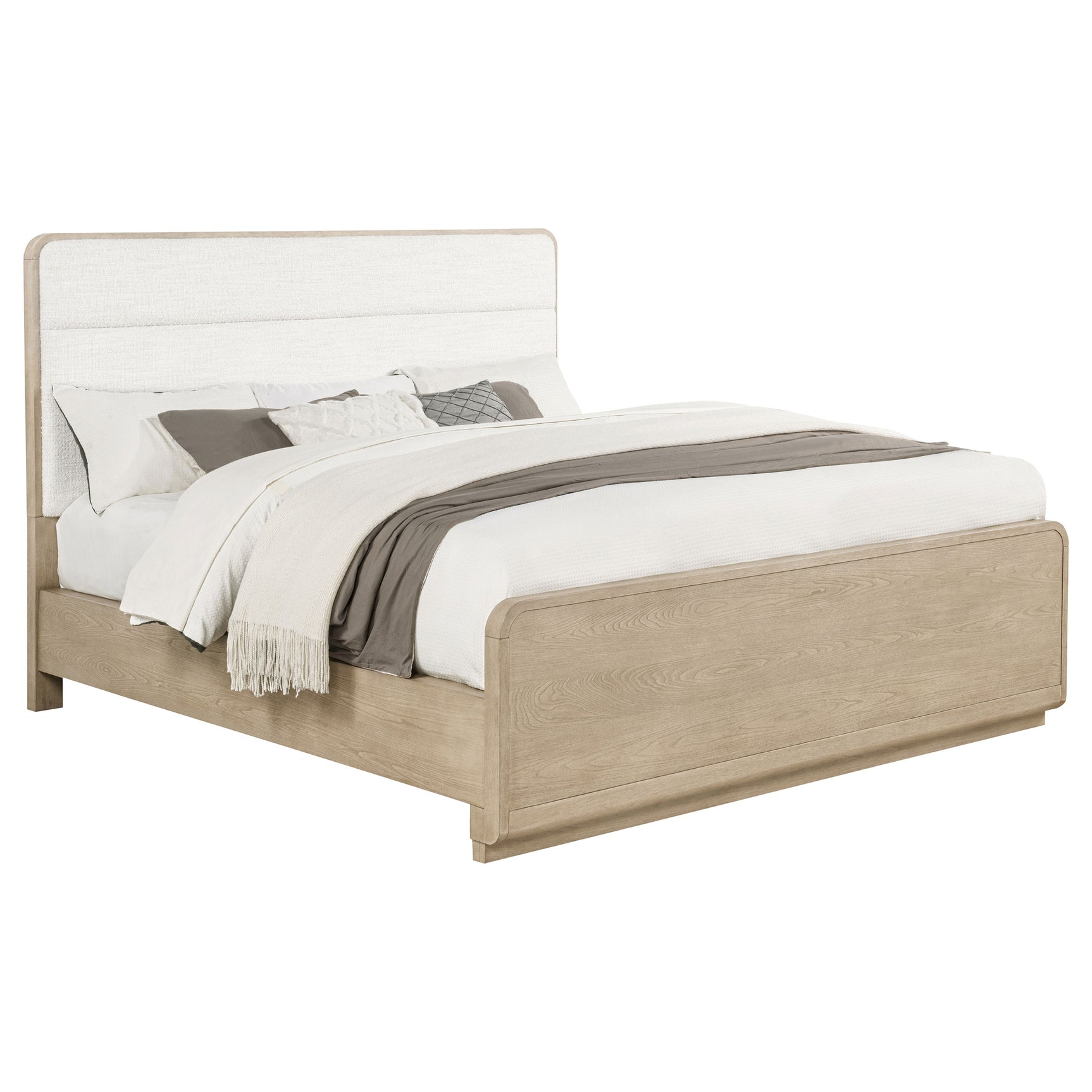 Ladera 56-inch California King Panel Bed Light Elm - Tampa Furniture Outlet