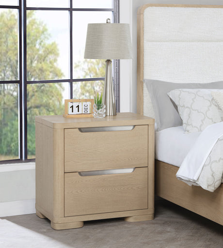 Ladera 2-drawer Nightstand Bedside Table Light Elm - Tampa Furniture Outlet