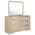 Tampa Furniture Outlet - Coaster - Ladera 6-drawer Bedroom Dresser and Mirror Light Elm - 225083M
