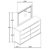 Ladera 6-drawer Bedroom Dresser and Mirror Light Elm - Tampa Furniture Outlet