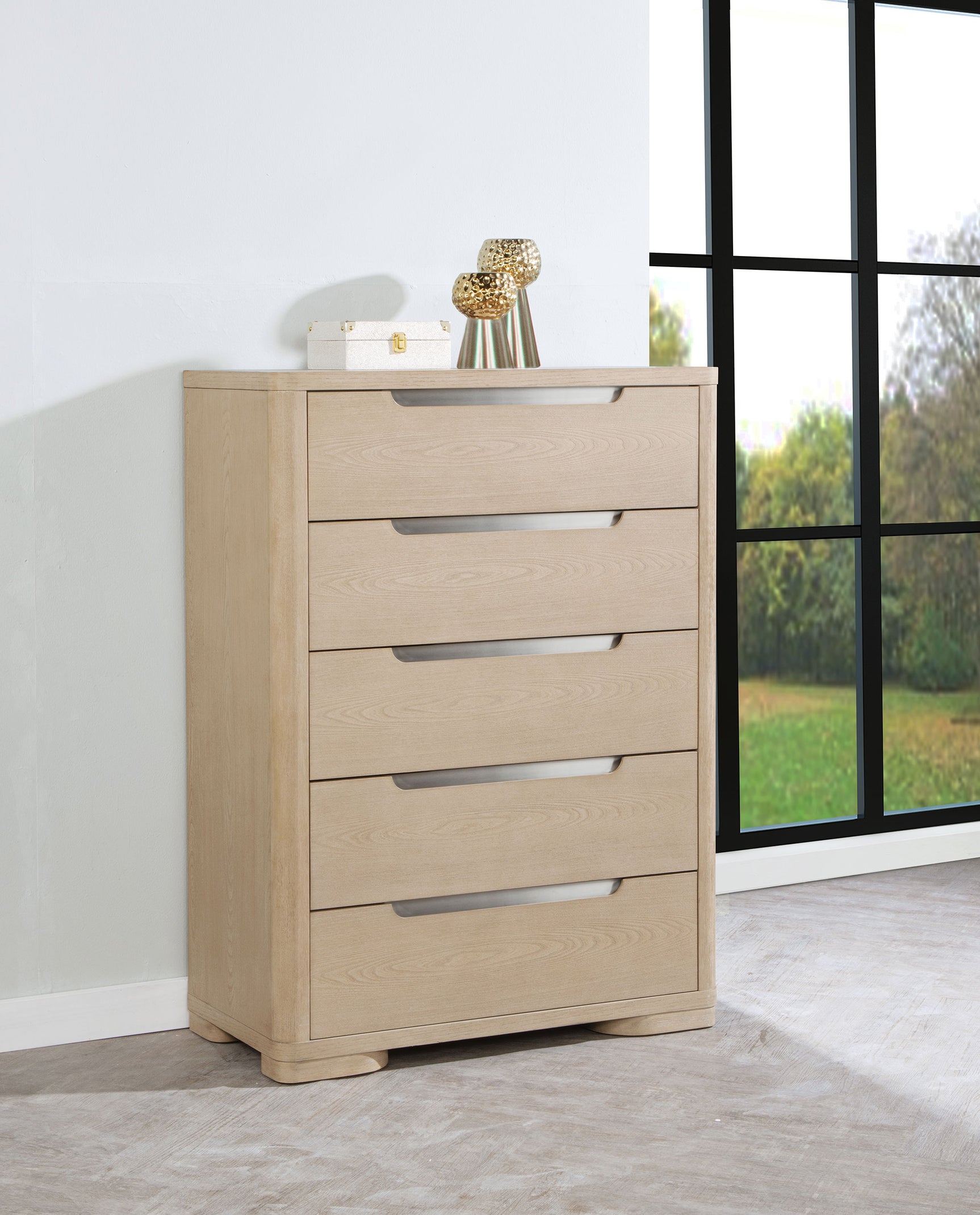 Ladera 5-drawer Bedroom Chest of Drawers Light Elm - Tampa Furniture Outlet