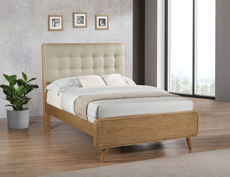 Robyn Wood Full Platform Bed Light Ash - Tampa Furniture Outlet