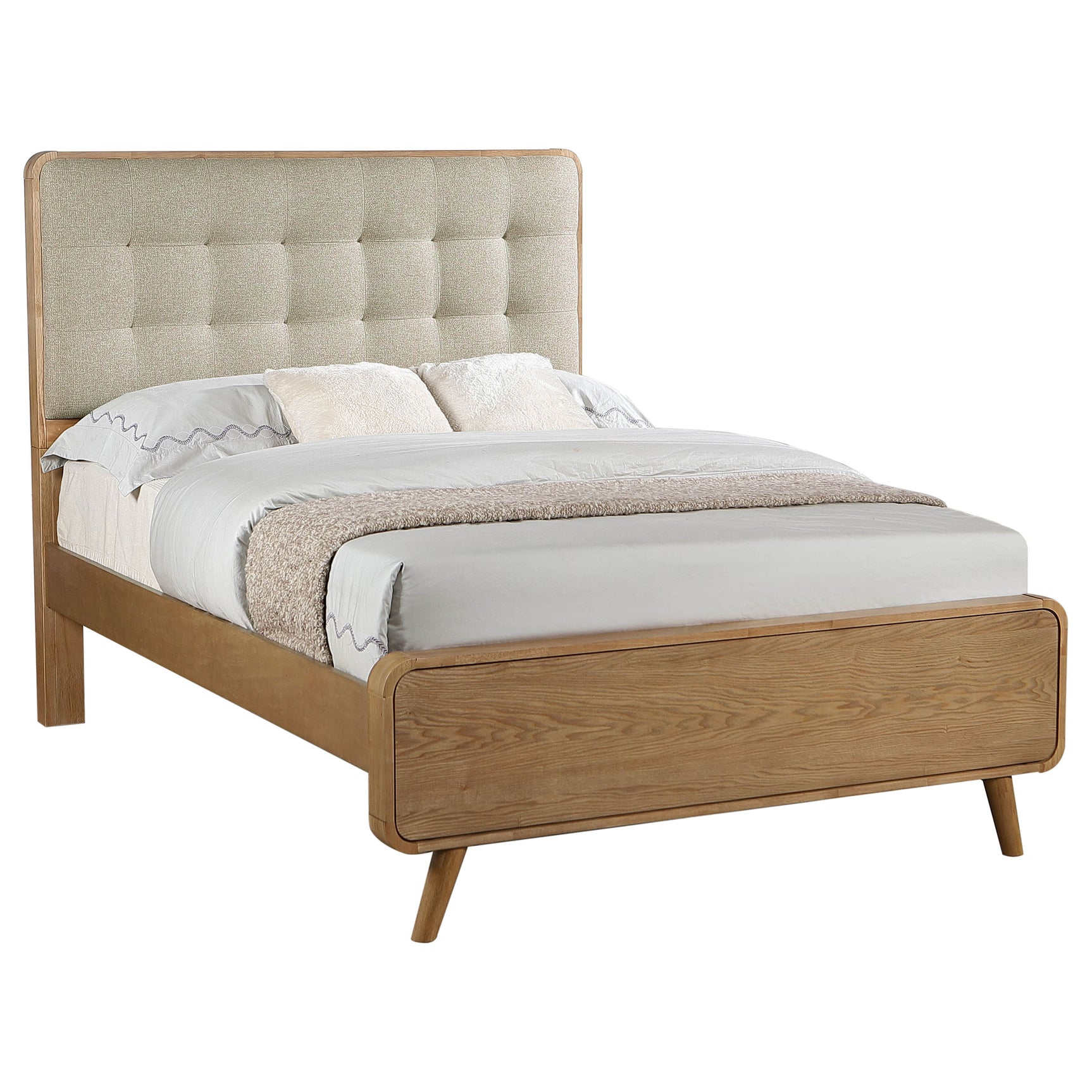Robyn Wood Full Platform Bed Light Ash - Tampa Furniture Outlet