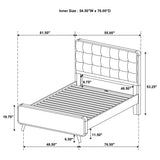 Robyn Wood Full Platform Bed Light Ash - Tampa Furniture Outlet