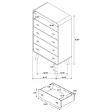 Robyn 5-piece California King Bedroom Set Light Ash - Tampa Furniture Outlet