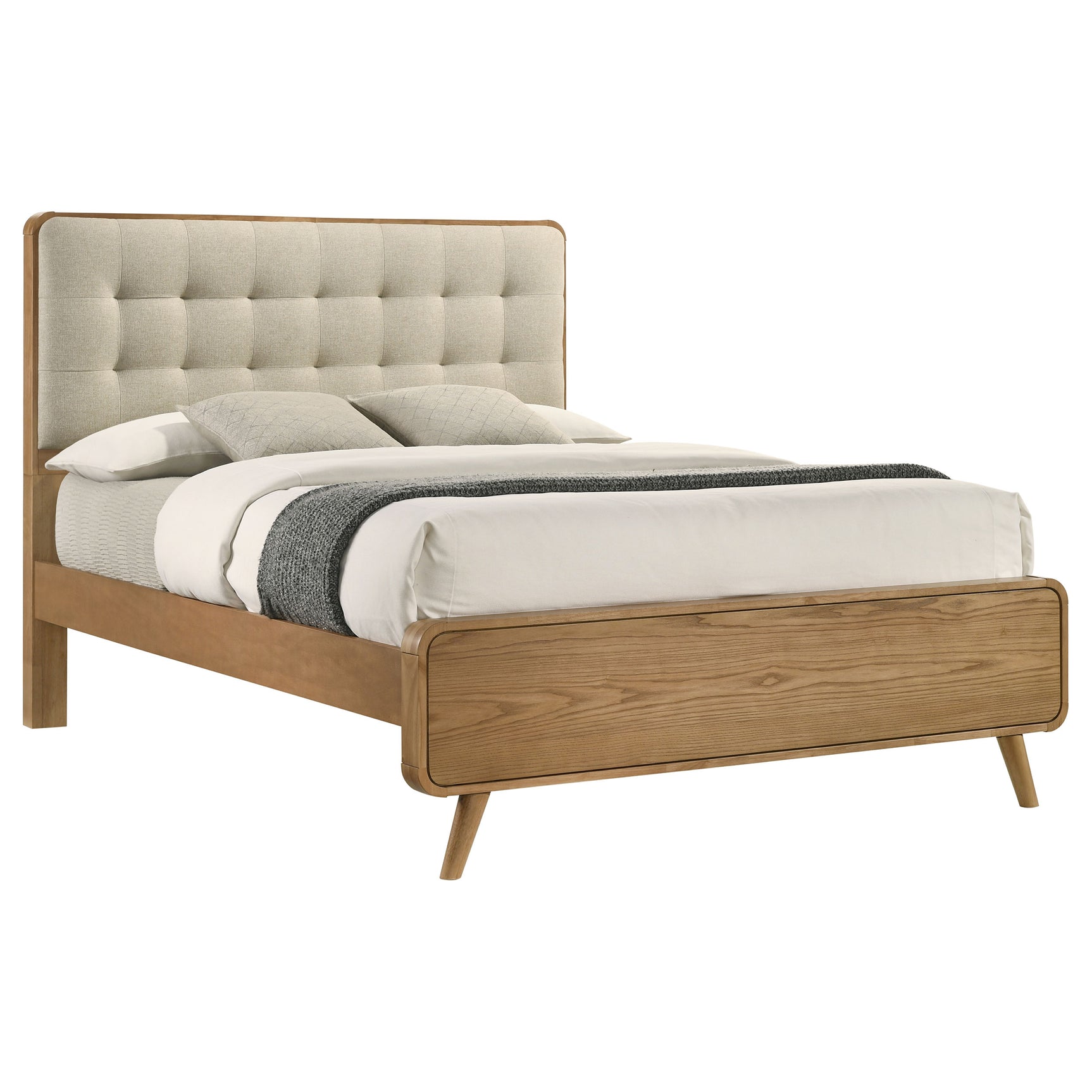 Robyn Wood California King Platform Bed Light Ash - Tampa Furniture Outlet