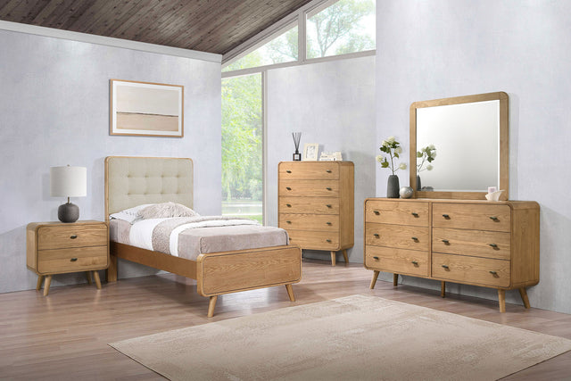 Tampa Furniture Outlet - Coaster - Robyn 5-piece Twin Bedroom Set Light Ash - 225091T-S5
