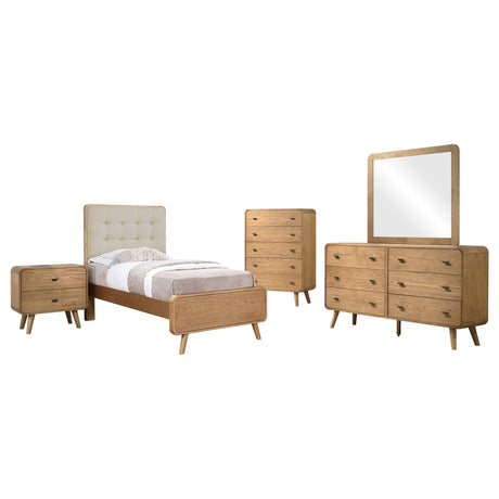 Robyn 5-piece Twin Bedroom Set Light Ash - Tampa Furniture Outlet