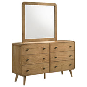 Tampa Furniture Outlet - Coaster - Robyn 6-drawer Bedroom Dresser and Mirror Light Ash - 225093M