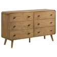 Tampa Furniture Outlet - Coaster - Robyn 6-drawer Bedroom Dresser Light Ash - 225093