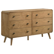 Tampa Furniture Outlet - Coaster - Robyn 6-drawer Bedroom Dresser Light Ash - 225093