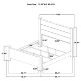 Oakglen 55-inch California King Panel Bed Weathered Oak - Tampa Furniture Outlet
