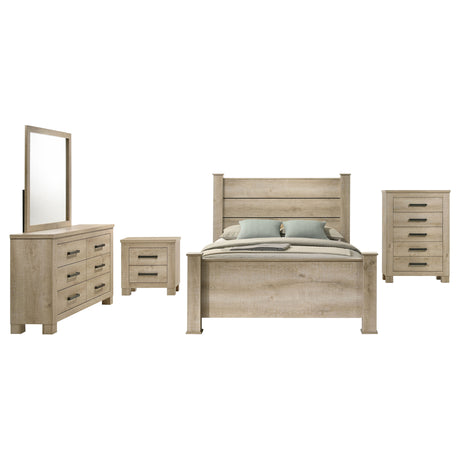 Oakglen 5-piece Queen Bedroom Set Weathered Oak - Tampa Furniture Outlet