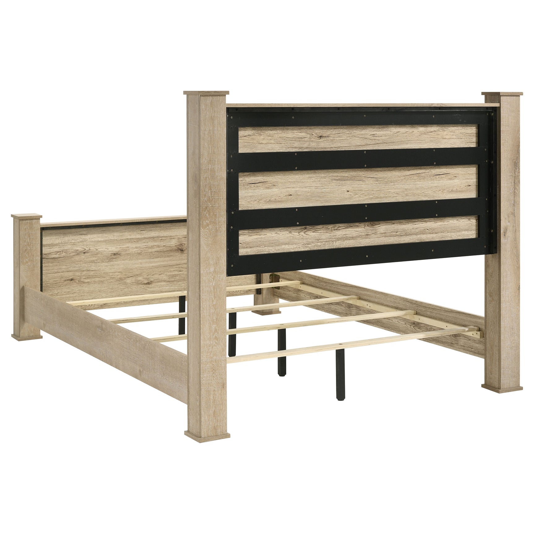 Oakglen 55-inch Queen Panel Bed Weathered Oak - Tampa Furniture Outlet