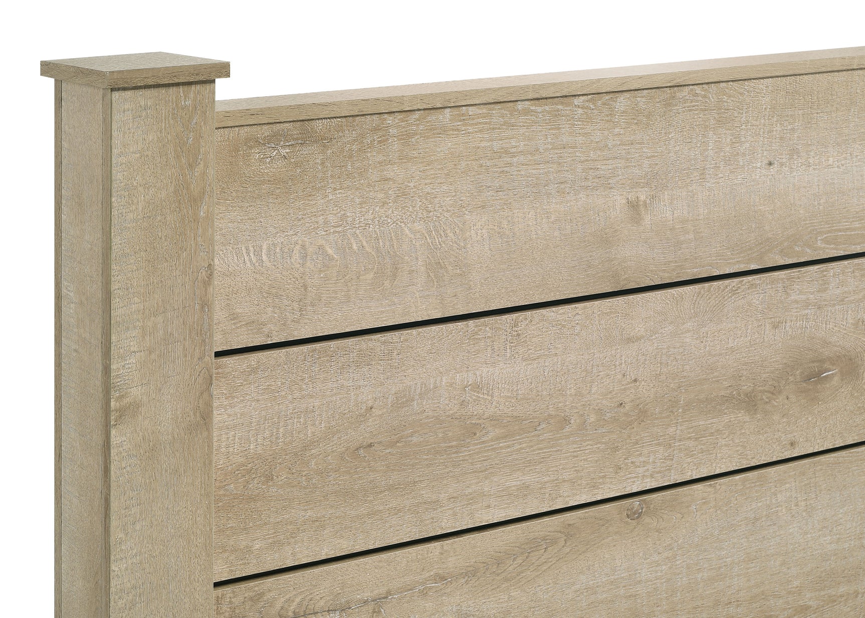 Oakglen 55-inch Queen Panel Bed Weathered Oak - Tampa Furniture Outlet