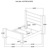 Oakglen 55-inch Queen Panel Bed Weathered Oak - Tampa Furniture Outlet