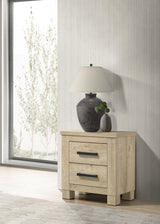 Oakglen 2-drawer Nightstand Bedside Table Weathered Oak - Tampa Furniture Outlet