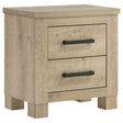 Tampa Furniture Outlet - Coaster - Oakglen 2-drawer Nightstand Bedside Table Weathered Oak - 225102